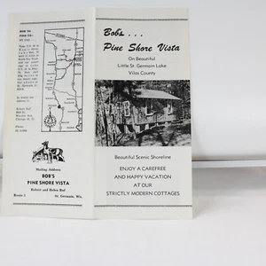 Bob's Pine Shore Vista Resort Prospekt. am kleinen St. Germain See. Wisconsin. - Bild 1 von 2