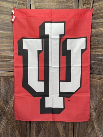 IU INDIANA HOOSIERS BOBBY KNIGHT TWO-SIDED RED & WHITE FLAG BANNER 2.5’ x 3.5’ Cover
