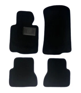 2001 - 2006 BMW 3 Series E46 Convertible Black Mats w BLUE EDGE Car Floor Mats - Picture 1 of 2