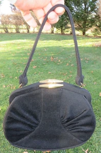 Vintage Black Evening Clutch Handbag Purse - Excellent Condition  - Picture 1 of 22
