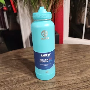 Takeya 40 oz. Botella de agua aislada de acero inoxidable - verde azulado (auténtica) - Imagen 1 de 6
