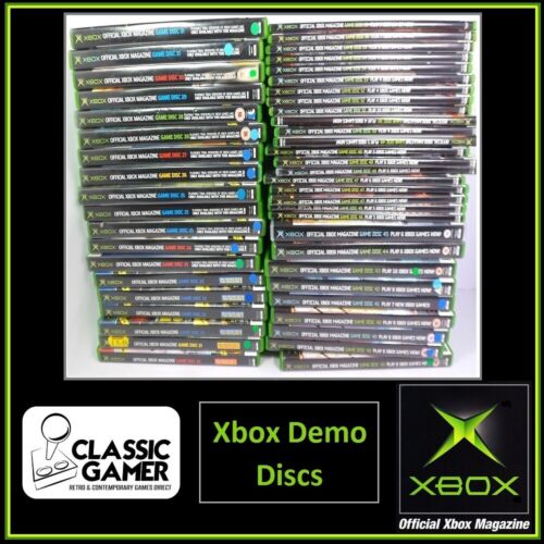 Discos de demostración en caja de la revista oficial Xbox (Xbox original) elige del 1 al 64