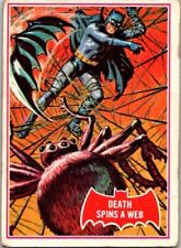 1966 Topps Batman Red Bat Card 18a Death Spins A Web See Scan