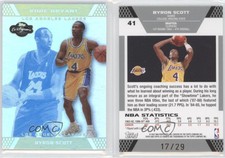 2007-08 Topps Co-Signers Silver Blue Foil /29 Byron Scott Kobe Bryant #41.1 HOF