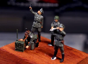 WW2 GUERRA 1/72 TANQUE 1:72 figura 4 piezas soldados del comando alemán BATTLEFIELD5 - Imagen 1 de 4