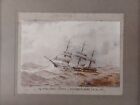 Mounted 19th Century Print of Star of India at sea off Wellington Heads, NZ