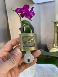 Vintage SLAYMAKER Rustless Lock USA +Original KEY RARE Set WORKS - Picture 1 of 9