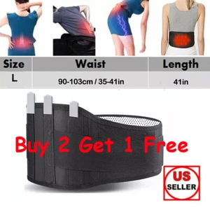 Adjustable Lumbar Support Lower Waist Back Belt Brace Pain Relief For Men Women - Picture 1 of 10