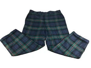 ORVIS Men's Multicolor Tartan Plaid Wool Cuffed Chino Pants Sz 38 (37"Wx27.5"L) - Picture 1 of 13