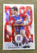 2003 RUGBY LEAGUE CLUB PLAYER OF 2002 CARD - CP7 ANDREW JOHNS, NEWCASTLE KNIGHTS