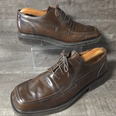 Zapatos de vestir de cuero marrón Kenneth Cole Reaction punta cuadrada para hombre 10 1/2 marrón Foto 1 de 4