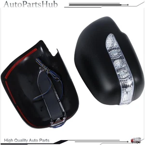 Cubiertas de espejo retrovisor lateral de carbono con moldura de luz LED para Toyota Tacoma 2005-2014 - Imagen 1 de 24