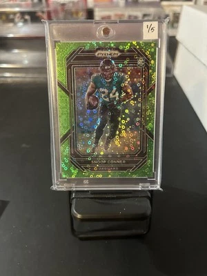 2022 Panini Prizm - RC #345 Snoop Conner (RC) Green No Huddle Prizm #1/5 FOTP! - Image 1 of 2