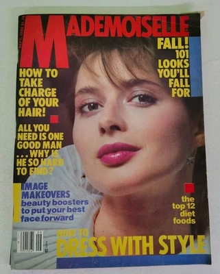 MADEMOISELLE Magazine - VTG Sept 1982 Fall Fashion Issue w/ Isabella Rossellini - Image 1 of 4
