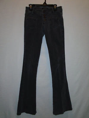 Pantalones de tiro bajo BEBE gris ajustados de pana talla 24 para mujer Foto 1 de 4