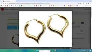 Princess Pride Creations, 14k GOLD, HEART-SHAPED Earrings                    GGU - Picture 1 of 8