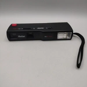 Vintage 110EF Tele analoge Vivitar-Kamera mit Gurt ungetestet Blitz funktioniert schöner Zustand - Bild 1 von 12