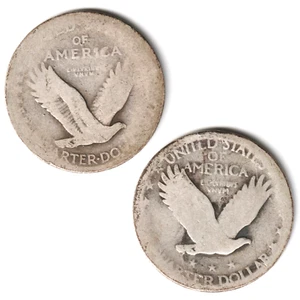 USA STANDING LIBERTY QUARTERS TYPE 1 1916-1917 & TYPE 2 — SILVER — FREE SHIPPING - Picture 1 of 2