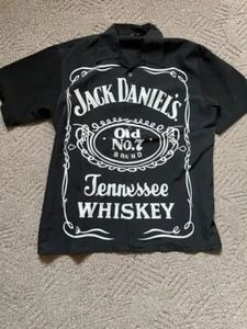 Vintage Jack Daniels Button Up Shirt Dragonfly by Hard Rock Cafe Size L - Picture 1 of 4