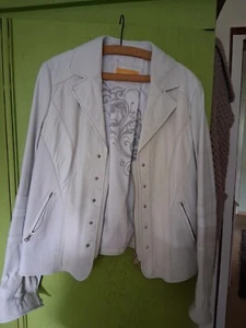 biba lederjacke , weiss, Gr. 44 - Bild 1 von 2