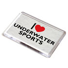FRIDGE MAGNET - I Love Underwater Sports - Sports & Games Gift