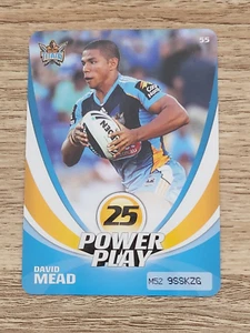 2013 NRL Power Play Trading Card Common Gold Coast Titans David Mead - Picture 1 of 1