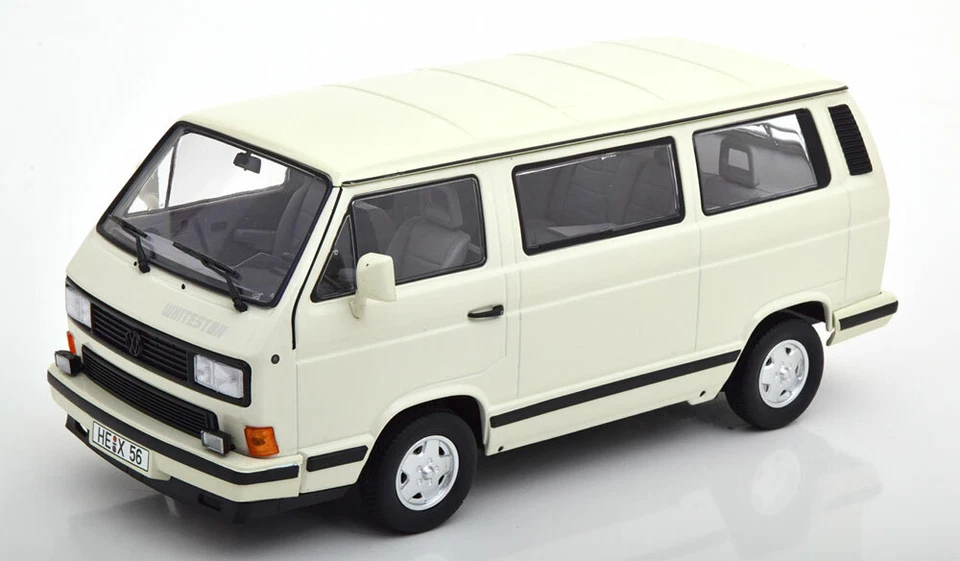 Modèle 1 18 Volkswagen VW T3 Bus White Star 1990 Blanc NOREV