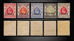 1907 - 1911 HONG KONG KING EDWARDVII MUESTRA EDICIÓN INCOMPLETA - SIN GOMA - Imagen 1 de 1