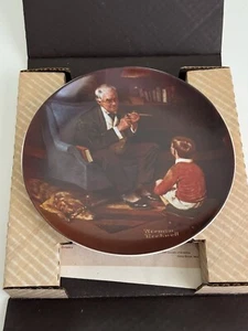 Placa de coleccionista Norman Rockwell 1982 vintage The Tycoon Knowles T7919 - Imagen 1 de 4