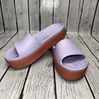 Crocs Crocband Platform Iconic Comfort Slides Purple Womens Size 8