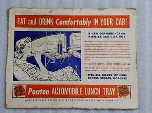 VTG - ( BOX FRONT ONLY ) for the PONTEN AUTOMOBILE LUNCH TRAY - orig. as shown - Picture 1 of 7