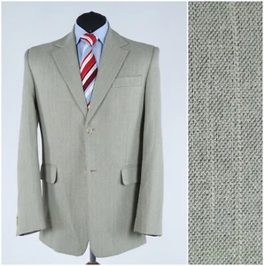 Mens Vintage Striped Blazer 42R UK Size Light Grey Sport Coat Jacket - Picture 1 of 12