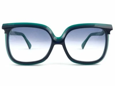 GAFAS DE SOL VINTAGE RARAS SILUETA MOD 70 AZUL Y VERDE DE GRAN TAMAÑO AÑOS 80 Foto 1 de 4