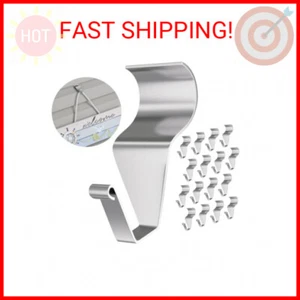 (16 Pack) Vinyl Siding Hooks for Hanging No-Hole Needed Heavy Duty Hanger Clips - Picture 1 of 2