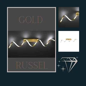 Deckenleuchte Russel Wofi by Global Technics LED Gold Deckenlampe dimmbar 32 W - Bild 1 von 3