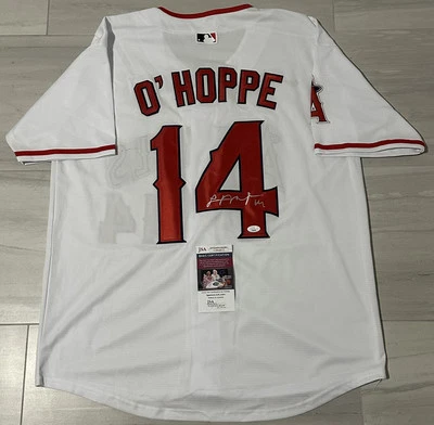 Logan O’Hoppe Signed Autographed Los Angeles Angels Home Jersey #14 JSA COA Auto - Image 1 of 4
