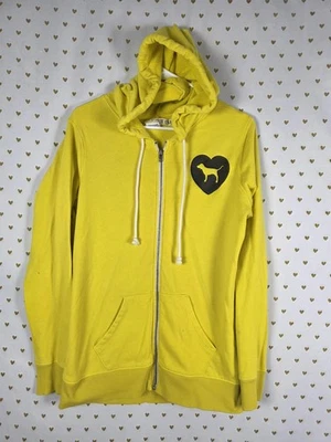Chaqueta con Capucha Victorias Secret Rosa Y2K DE COLECCIÓN Amarilla Cremallera Completa MEDIANA Foto 1 de 4