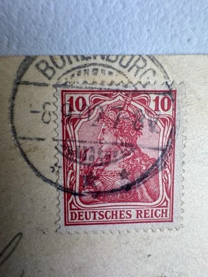 Estampilla alemana de 1900 10 piezas ALLEMAGNE DEUTSCHES REICH 10 PENIQUES con GRUSS BERLIN Foto 1 de 4