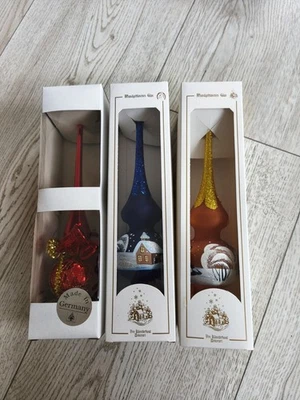 Weihnachtsbaumspitze Thüringen Baumspitze Bemalt  Weihnachten 3 Stück S - Bild 1 von 4