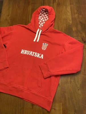 Sudadera con capucha de fútbol vintage Croacia Hrvatska para hombre L/XL escudo fútbol rojo Foto 1 de 4