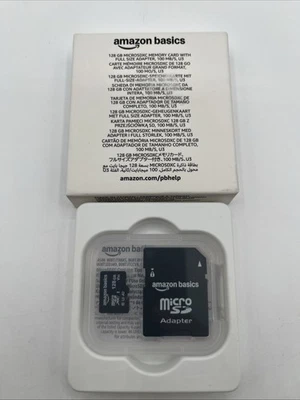 Amazon Basics 128GB Micro SDXC Memory Card with Full Size Adapter, A2, U3, - Image 1 of 3