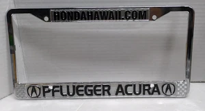 HondaHawaii PFluegr Acura License Metal Plate Standard Size 12" x 6.25" - Picture 1 of 7
