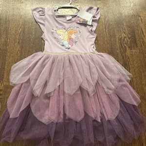Little Girl Frozen Tulle Skirt Dress Purple - Size 6x - Picture 1 of 4
