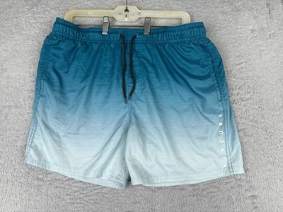 Ripcurl Swim Trunks Mens Medium Blue Lined Elastic Waist Lay Days Swim Beach 5" - Image 1 of 4