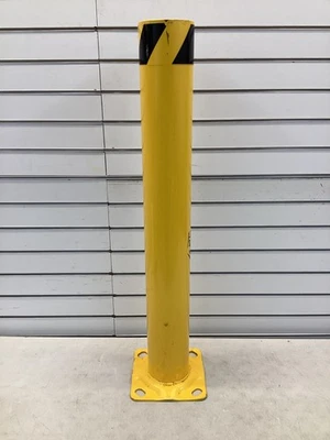 4-1/2" OD x 35" Tall Floor Mount Guard Column Post Safety Yellow - Image 1 of 4
