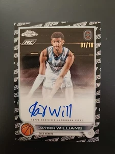 JAYDEN WILLIAMS 2022-23 TOPPS CHROME OTE ROOKIE RC AUTO /10 OVERTIME ELITE MINT - Picture 1 of 6