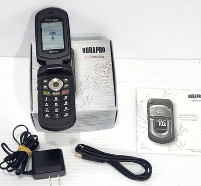 Teléfono abatible Kyocera DuraPro E4277 - negro (celular EE. UU.) 3G resistente GPS Foto 1 de 4