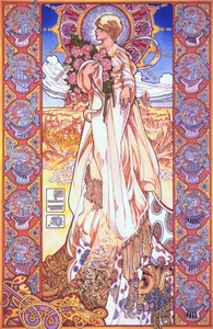 IMPRESIÓN ARTÍSTICA DE FANTASÍA IRLANDESA CELTA Sionna La Diosa Zorro 23x16 por Jim FitzPatrick - Imagen 1 de 6