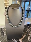 Coscia Perle Collana Perle TAHITI nere con chiusura in oro rosa 18KT NUOVA