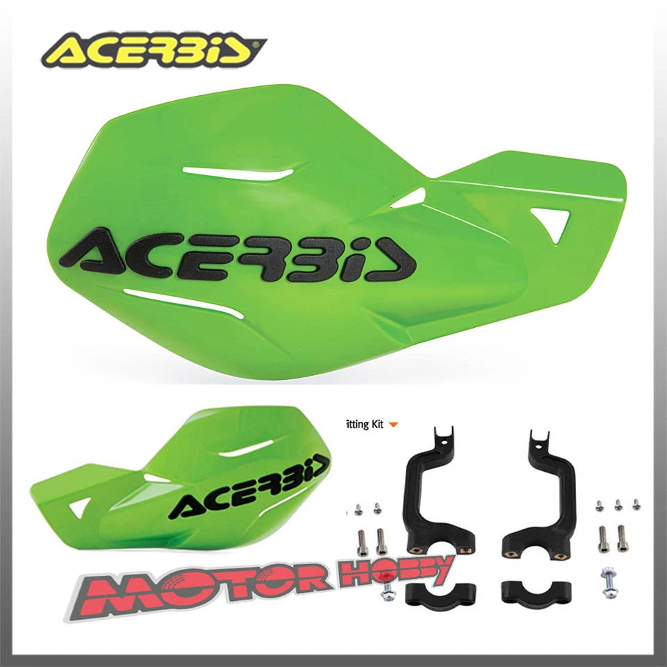 PARAMANI ACERBIS MX UNIKO CROSS ENDURO MOTARD VERDE + KIT MONTAGGIO - Immagine 1 di 1